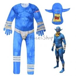 Disfraces de Halloween Divertidos Traje Azul de Monstruo