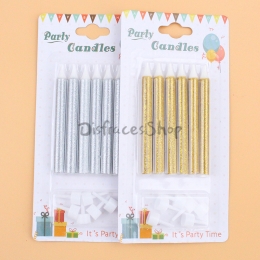 Velas Dorada y Plata Cumpleaños Decoración