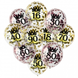 Confeti Transparente Globos Cumpleaños