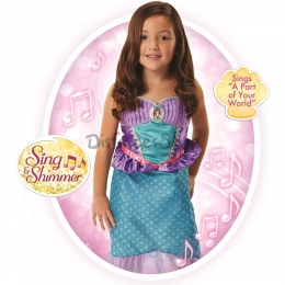 Disfraz de Princesa Sirena Ariel Sing para Niña