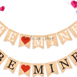 Retro Amor Corazón Tira de la Bandera Decoración de Vacaciones