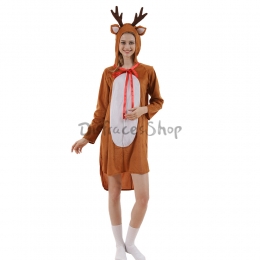 Disfraces de Alce de Navidad Vestido de Halloween para Mujer