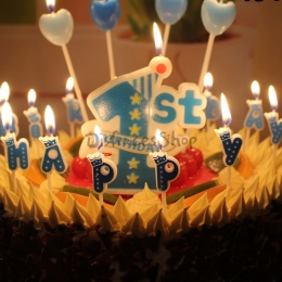 1 Año Mini Vela Cumpleaños Decoración