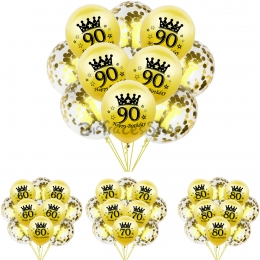 Lentejuelas Dorado Transparente Cumpleaños Globos