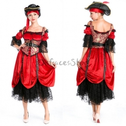 Disfraces de Pirata de Lujo Traje de Caballero Halloween para Mujer