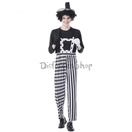 Disfraces Payaso Mago Uniforme de Circo Hombres de Halloween