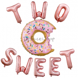 Donuts con Forma de Número 2 Globos de Cumpleaños