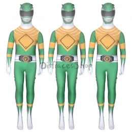 Equipo de Dinosaurios Guerrero Verde Disfraces de Superhéroe