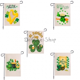 Estilo del Día de San Patricio Banderas de Jardín