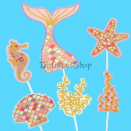 Estrella de Mar Palillos de Dientes de Sirena Cumpleaños Decoración