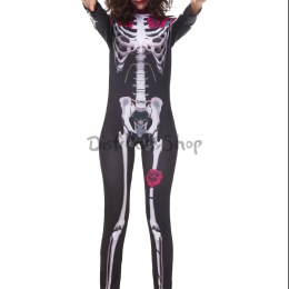 Disfraces Novia Fantasma Esqueleto Mono de Halloween de Miedo