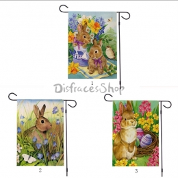 Impresión de Patrones de Huevos de Pascua Banderas de Jardín