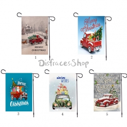 Nuevo Patrón de Coche de Navidad Banderas de Jardín