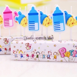 Bebé Botella de Vela Decoración de Cumpleaños