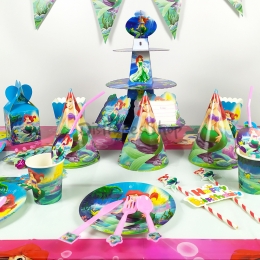Equipo de Vajilla de Sirena para Fiesta de Cumpleaños