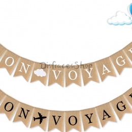 Las Nubes y el Avión Tirán de la Bandera Decoración de Vacaciones