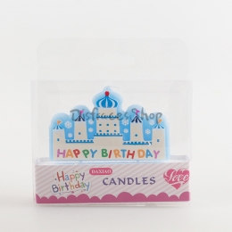 Hielo Nieve Castillo Vela Cumpleaños Decoración