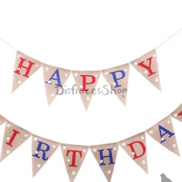 Estrella de Cinco Puntas Tire de la Bandera Decoración de Cumpleaños