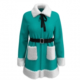 Disfraz Navidad Adulto Abrigo de Manga Larga