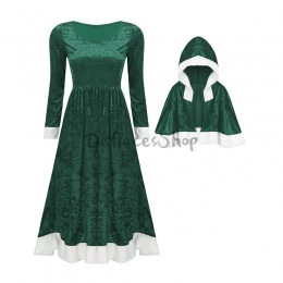 Disfraces de Navidad para Mujer Vestido Capa con Capucha