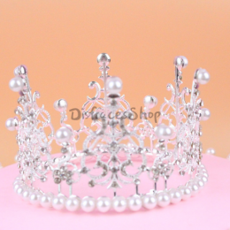 Encaje Perla Corona Cumpleaños Decoración
