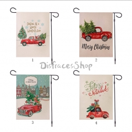 Patrón de Coche de Navidad de Banderas de Jardín