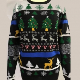 Jersey de Navidad Patrón de Alces de Árboles