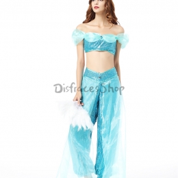 Disfraces Bailarín Indio Azul Cielo Traje de Halloween