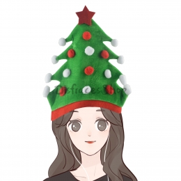 Sombrero de Franela Compuesto de Decoraciones Navideñas