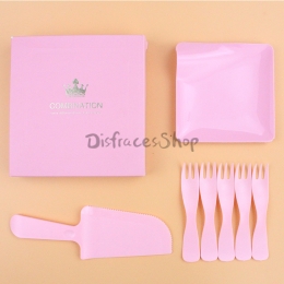 Juego de Vajilla Desechable para Pastel de Decoración de Cumpleaños