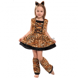 Disfraces de Tigre de Purim Vestido de Halloween para Niñas