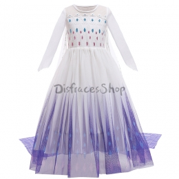 Disfraces de Congelado 2 Vestido Púrpura con Cola