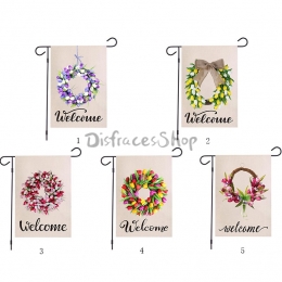 Serie de Guirnaldas de Otoño Impresión de Patrones Banderas de Jardín