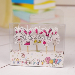 Vela Conejito Cumpleaños Decoración