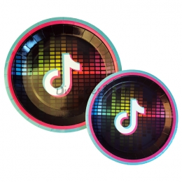 Equipo de Vajilla con Patrón de Notas Musicales