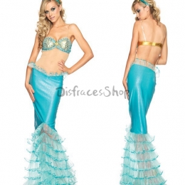 Disfraces Sirena Estilo Pastel Bikini Sexy de Halloween