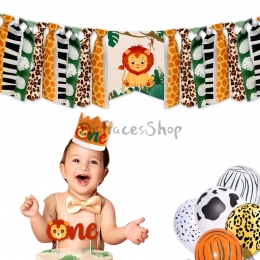 León Tire de la Bandera Cumpleaños Decoración