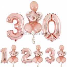 1-90 Años Número Globo Cumpleaños Decoración