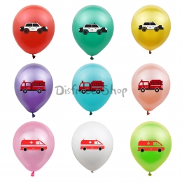Globos de Carro de Bomberos de Coche de Policía Decoración de Vacaciones