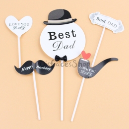 Barba Pajarita Insertar Tarjeta Cumpleaños Decoración