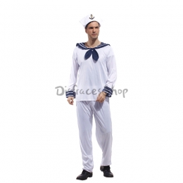 Traje de Marinero para Hombre Uniforme Blanco