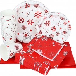 Vajilla con Diseño de Copo de Nieve Decoraciones de Navidad