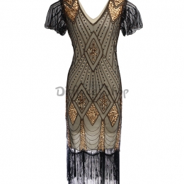 Disfraces de Flecos con Lentejuelas Vestido de Halloween para Mujer