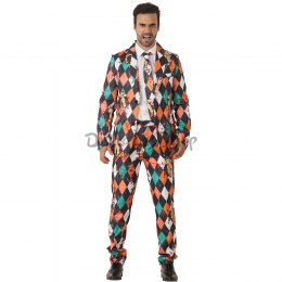 Disfraces de Patrón de Payaso de Miedo Traje de Halloween