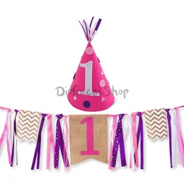 Cinta Degradada Tire de la Bandera Decoración de Cumpleaños