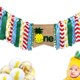 Piña de Verano Tira de la Bandera Decoración de Cumpleaños