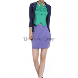 Disfraces Uniforme de Payaso Diablo Morado de Halloween