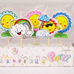 Sol Flor Vela Cumpleaños Decoración