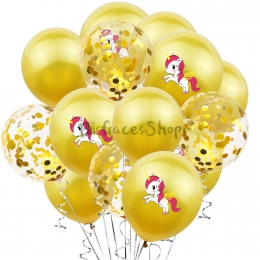 Lentejuelas Pelirroja Unicornio Cumpleaños Globos