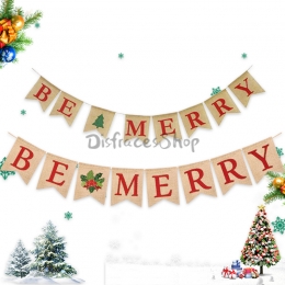 Sea Feliz Tire de la Bandera Decoraciones de Navidad